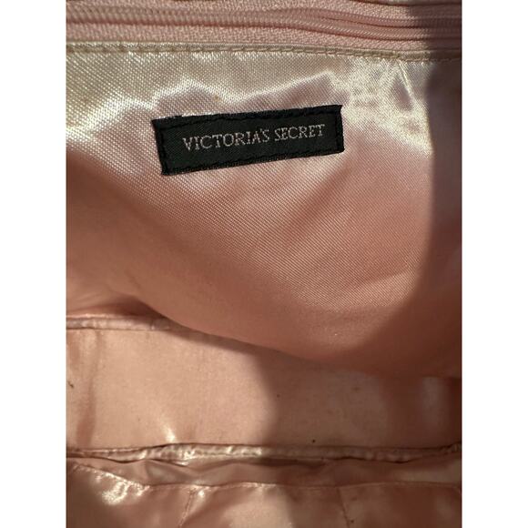 Vintage Y2K Victoria’s Secret Denim Corset Lace Ruffle Satin Lined Tote Bag - Picture 6 of 8